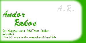 andor rakos business card